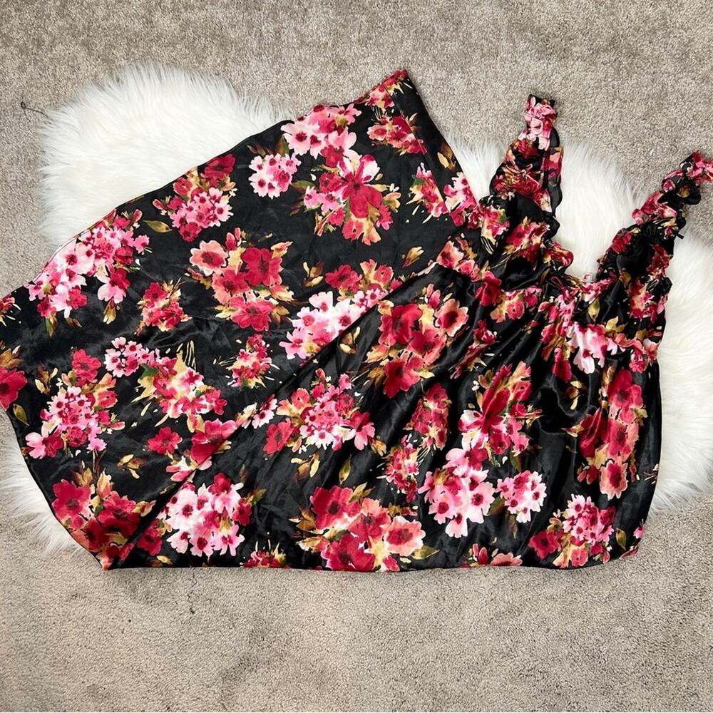 OSCAR DE LA RENTA Babydoll Maxi Sleep Dress Womens Medium Floral Dainty Whimsy